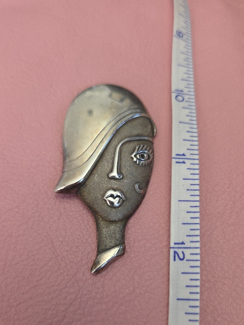 Unbranded 925 Abstract Face Brooch for Women